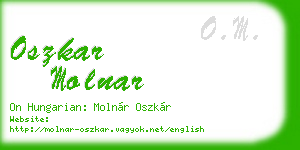 oszkar molnar business card