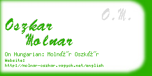 oszkar molnar business card
